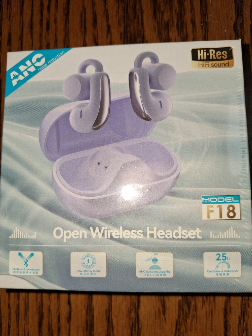 F18 Open Wireless Headset True Wireless Earbuds - Lavender